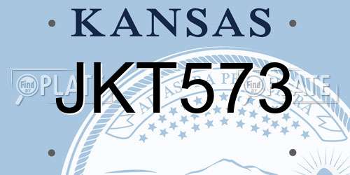 JKT573 Kansas License Plate