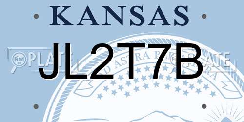 JL2T7B Kansas License Plate