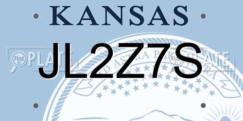 JL2Z7S Kansas License Plate