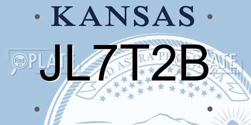 JL7T2B Kansas License Plate