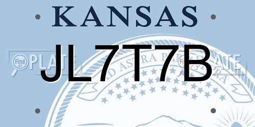 JL7T7B Kansas License Plate