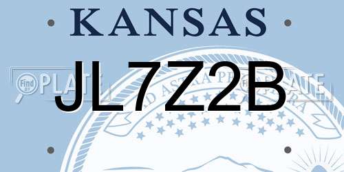 JL7Z2B Kansas License Plate