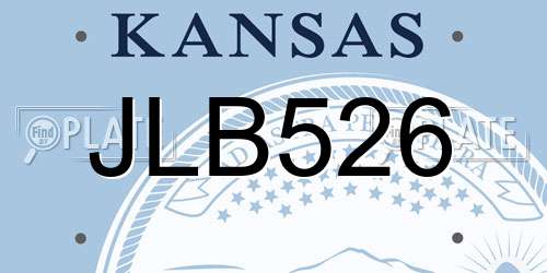 JLB526 Kansas License Plate