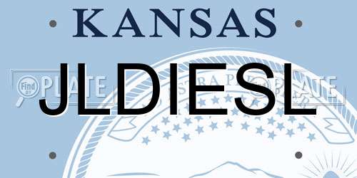 JLDIESL Kansas License Plate