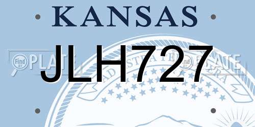 JLH727 Kansas License Plate
