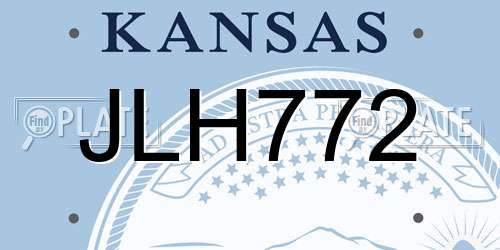 JLH772 Kansas License Plate
