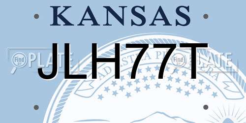 JLH77T Kansas License Plate