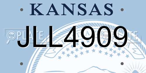 JLL4909 Kansas License Plate