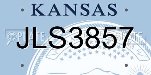 JLS3857 Kansas License Plate