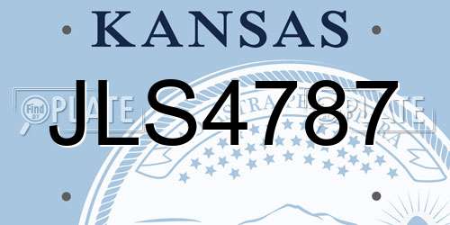 JLS4787 Kansas License Plate