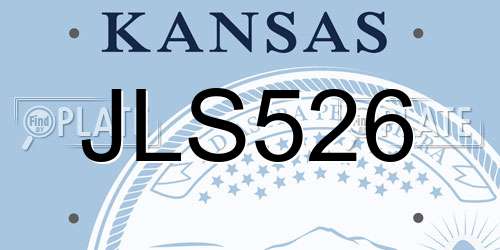 JLS526 Kansas License Plate