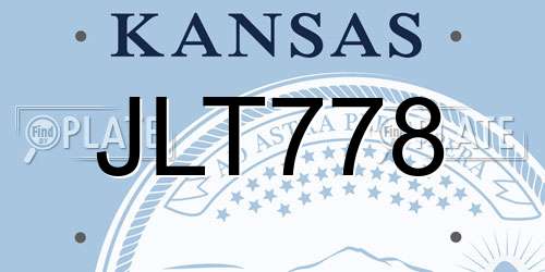 JLT778 Kansas License Plate