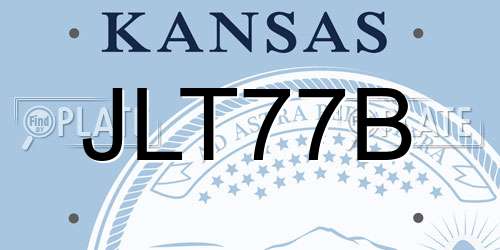 JLT77B Kansas License Plate