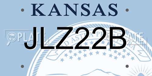 JLZ22B Kansas License Plate