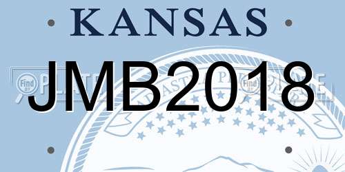 JMB2018 Kansas License Plate