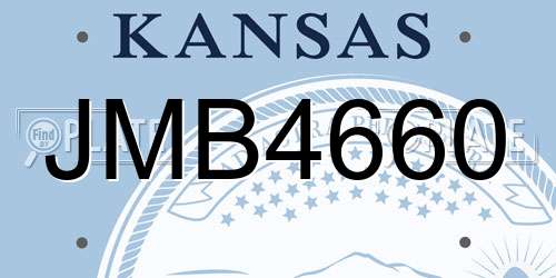JMB4660 Kansas License Plate