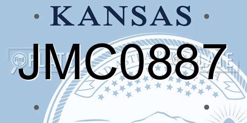 JMC0887 Kansas License Plate