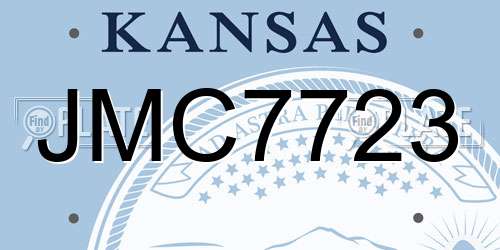 JMC7723 Kansas License Plate