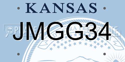 JMGG34 Kansas License Plate