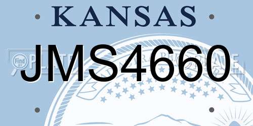 JMS4660 Kansas License Plate