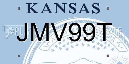 JMV99T Kansas License Plate