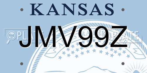 JMV99Z Kansas License Plate