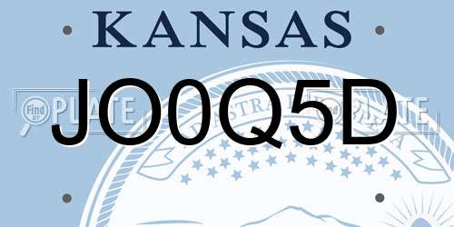 JO0Q5D Kansas License Plate