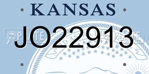 JO22913 Kansas License Plate