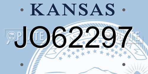 JO62297 Kansas License Plate