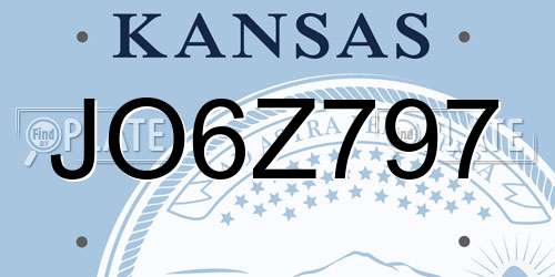 JO6Z797 Kansas License Plate