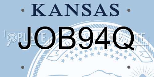 JOB94Q Kansas License Plate