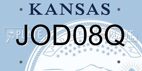 JOD08Q Kansas License Plate