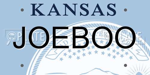 JOEBOO Kansas License Plate