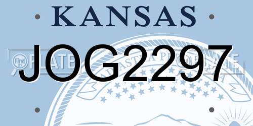 JOG2297 Kansas License Plate