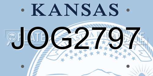 JOG2797 Kansas License Plate