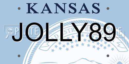 JOLLY89 Kansas License Plate