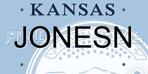 JONESN Kansas License Plate