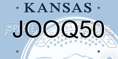 JOOQ50 Kansas License Plate