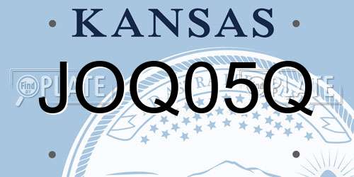 JOQ05Q Kansas License Plate