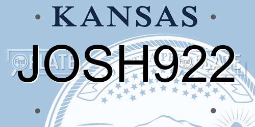 JOSH922 Kansas License Plate