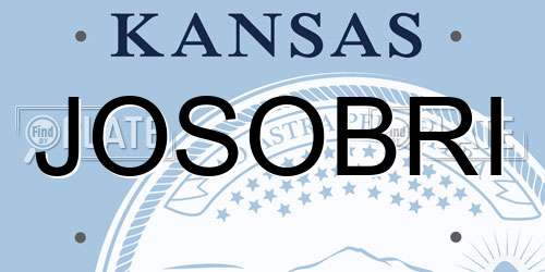 JOSOBRI Kansas License Plate