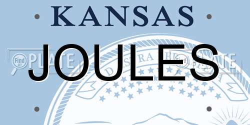 JOULES Kansas License Plate