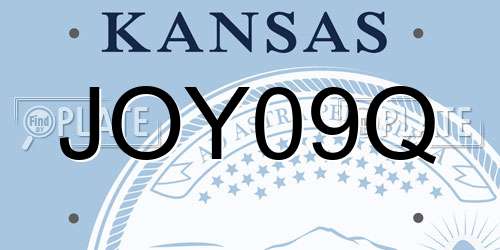 JOY09Q Kansas License Plate