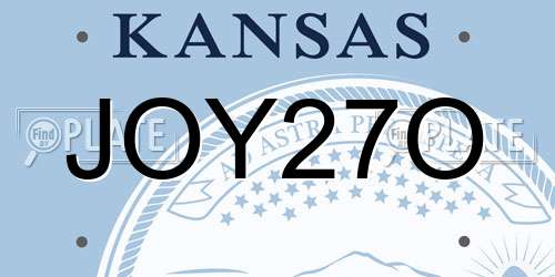 JOY27O Kansas License Plate