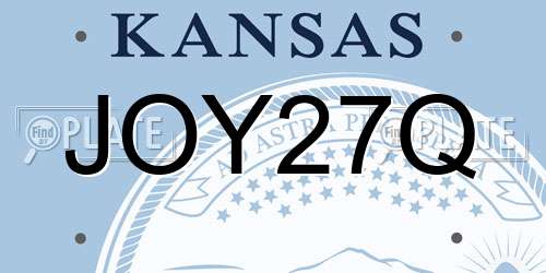 JOY27Q Kansas License Plate