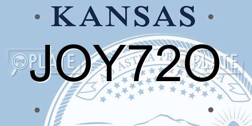 JOY72O Kansas License Plate