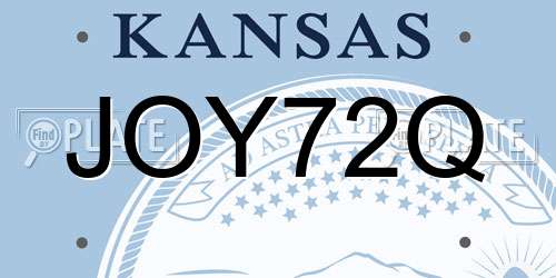 JOY72Q Kansas License Plate
