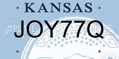 JOY77Q Kansas License Plate