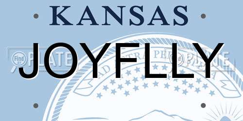 JOYFLLY Kansas License Plate