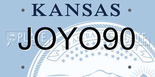 JOYO90 Kansas License Plate